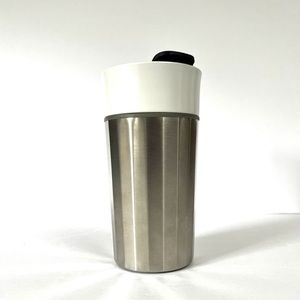 Starbucks 2015 Brushed Metallic Metal Ceramic Tumbler